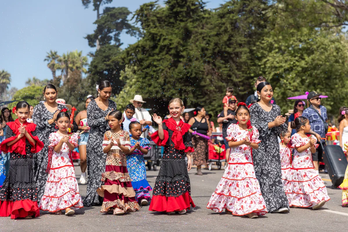 Photo from Children's Fiesta Parade, Flamenco Group of Girls 