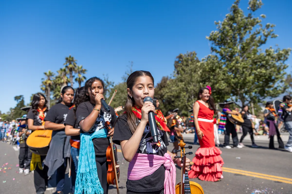 Photo from Children's Fiesta Parade, Girl Mariachi Group Singing