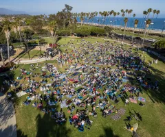 Aerial view of Concerts in the Park at Chase Palm Park