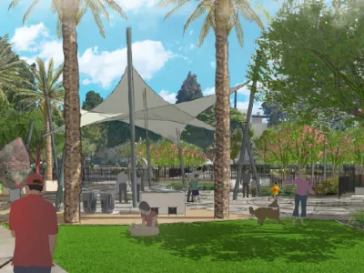 Artistic rendering of the Ortega Park Renewal Project